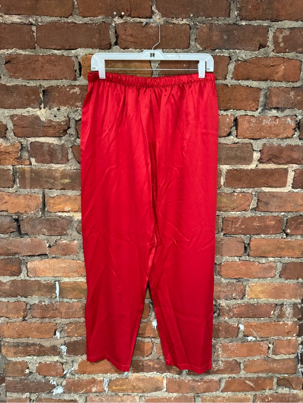 Marilyn Monroe by Warner’s Women’s Bright Red Elastic Waist Pants (100% Silk)